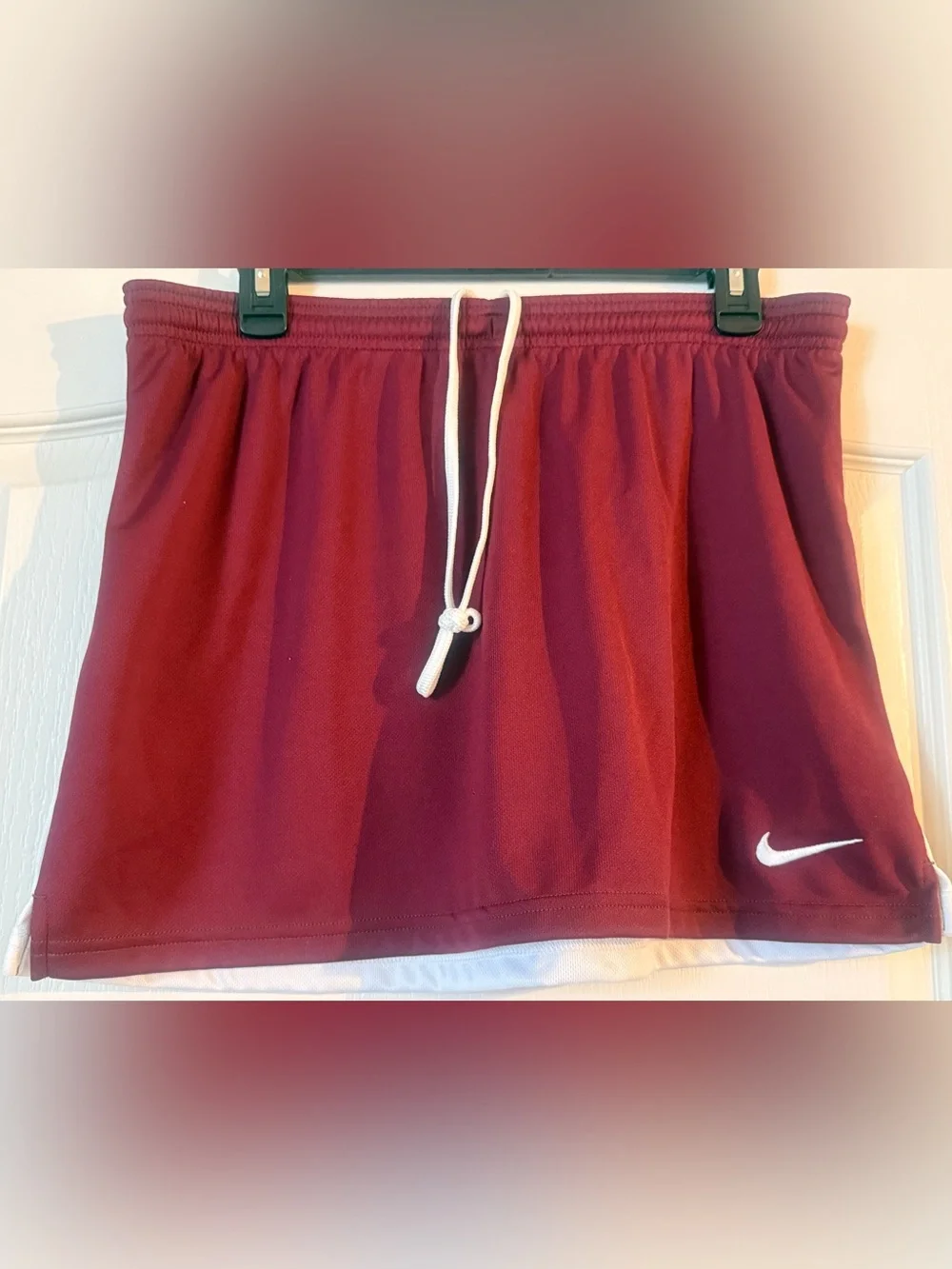 Nike Maroon Mini Skirt with White Drawstring